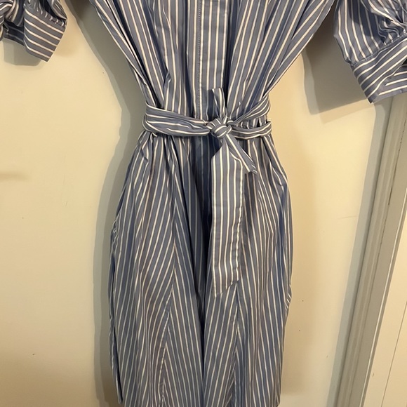 Calvin Klein Blue Stripe Dress Size 2 - Picture 3 of 4